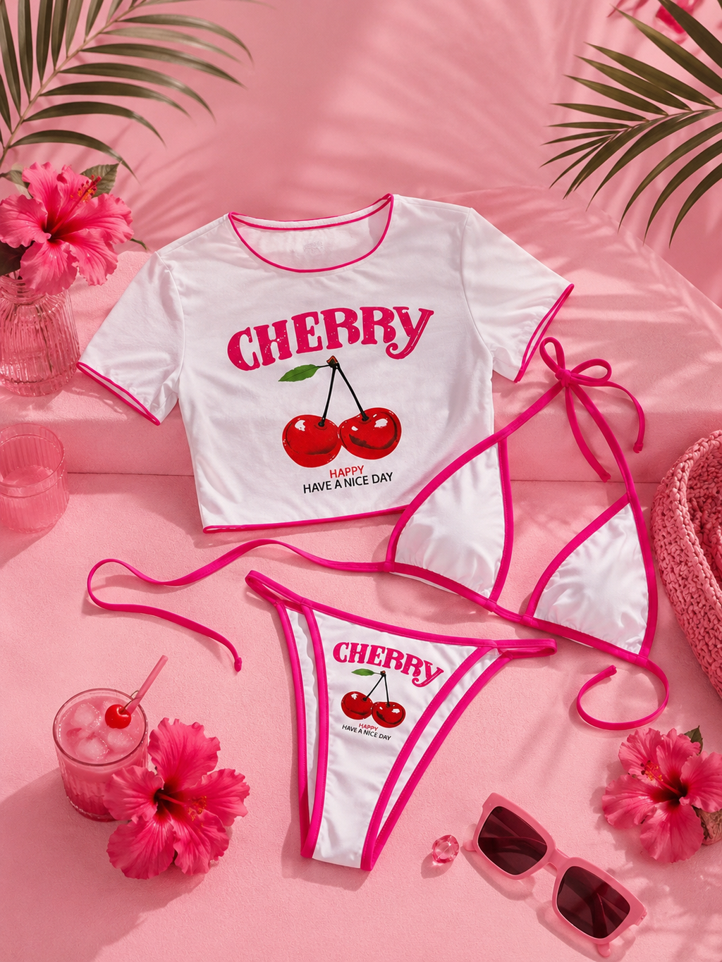 🍒 Bikini Cherry 3 Pièces – Fresh & Sexy Summer 🍒