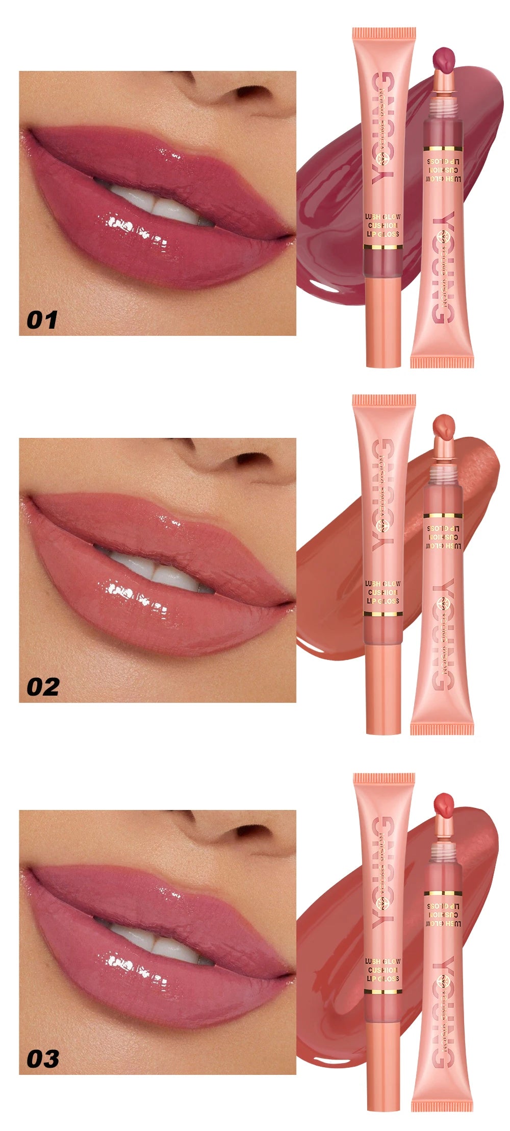 💖 Gloss Hydratant Repulpant – Brillance Miroir & Longue Tenue | Glow By Lena Island ✨