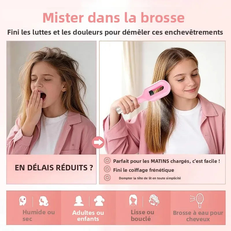 GlowBrush™ 🌸 | Brosse Vaporisatrice 2-en-1