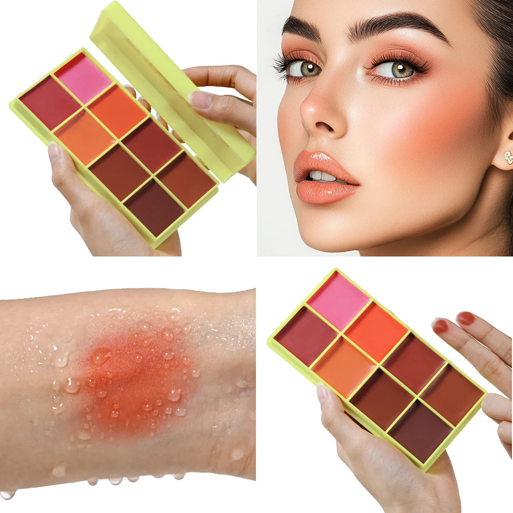 💖✨ Palette Maquillage 3-en-1 – Blush, Sourcils & Highlighter 💄🌸